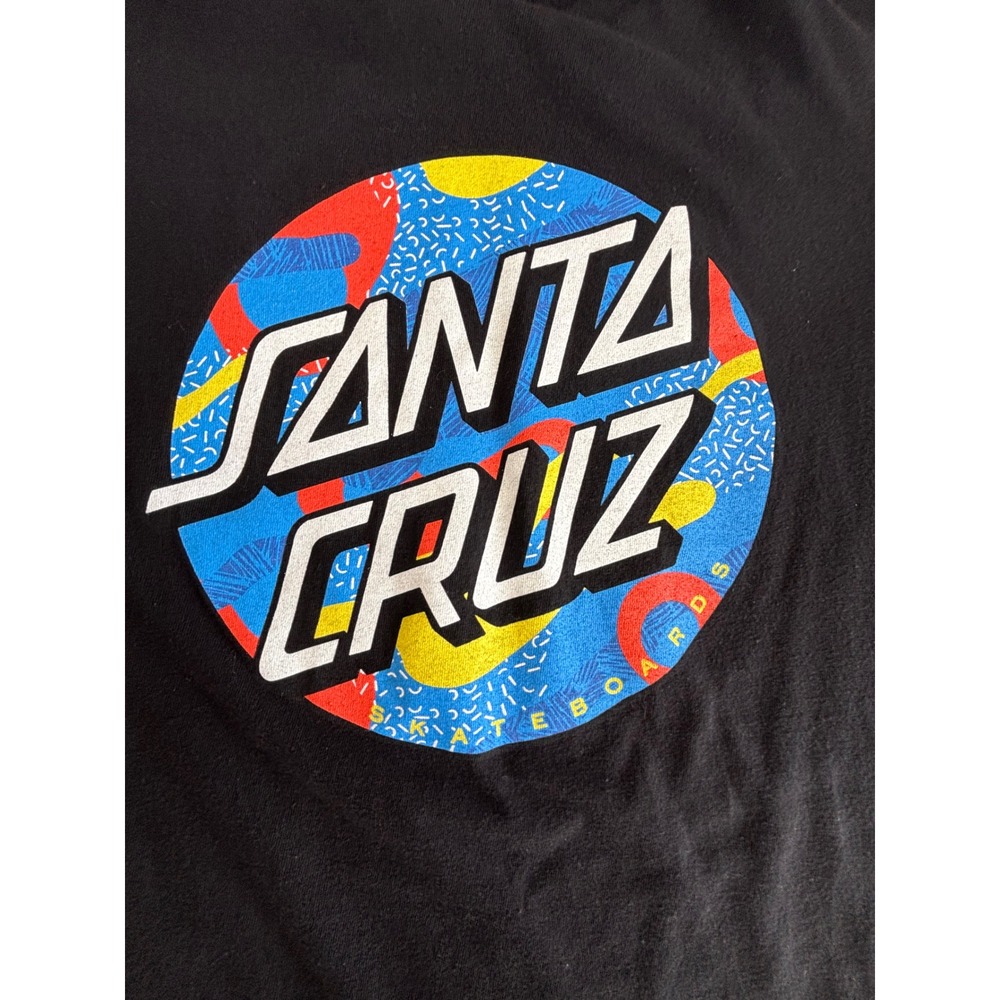 Santa Cruz Skateboards Logo‎ Graphic T-Shirt Mens XL Black Short Sleeve Y2K
